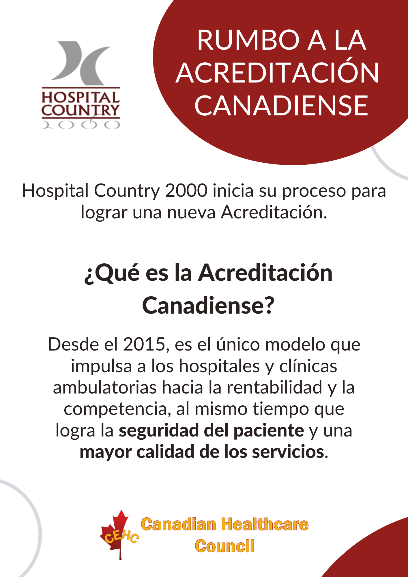 Hospital Country 2000 rumbo a la acreditación Canadiense